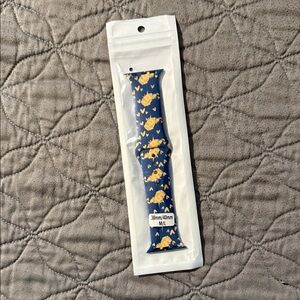 Blue Silicone Watch Band WV print